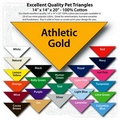 14"x14"x20" Blank Athletic Gold Solid Imported 100% Cotton Pet Bandanna